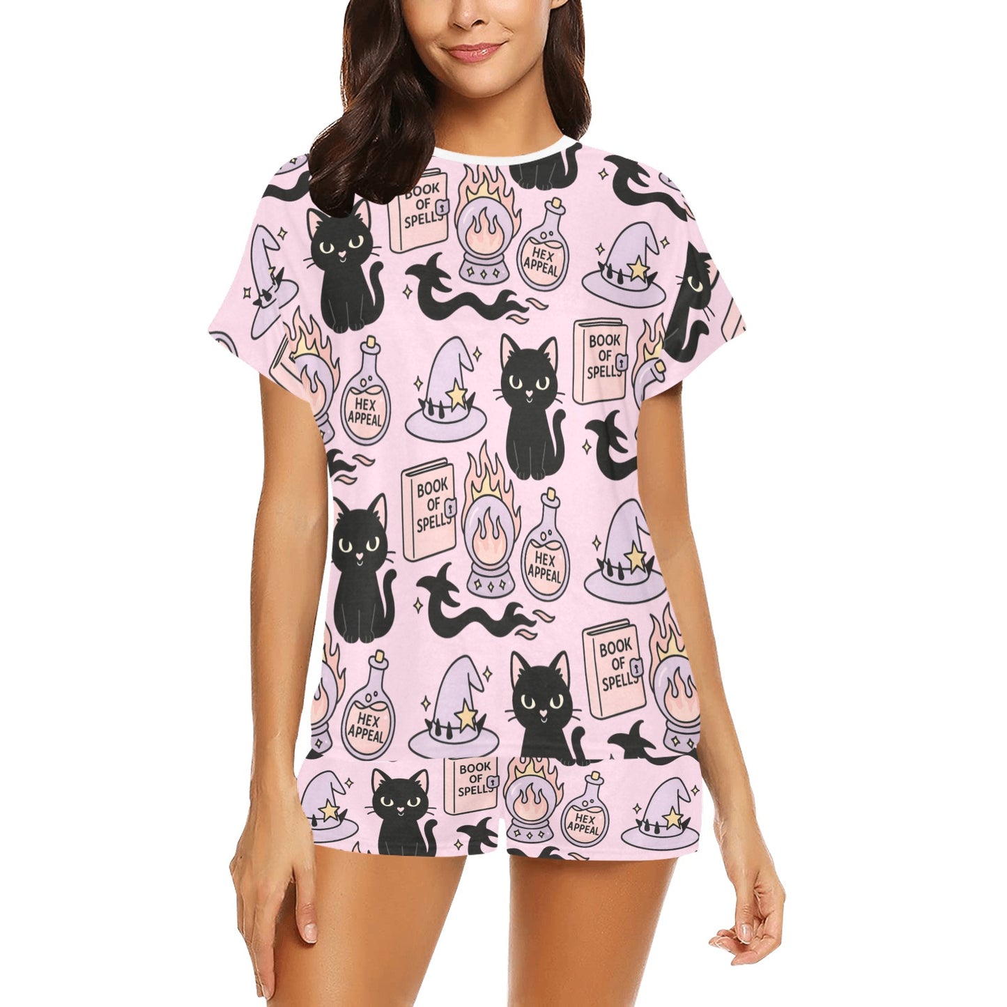 Short Pajama Set - Hex Appeal - Pastel Pink