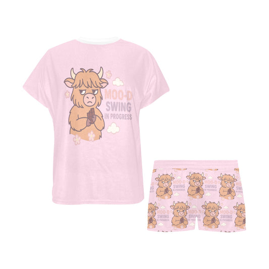 Short Pajama Set - Mood Swing Cute Cow