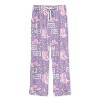 Long Pajama Set - Snoozin' In Spurs