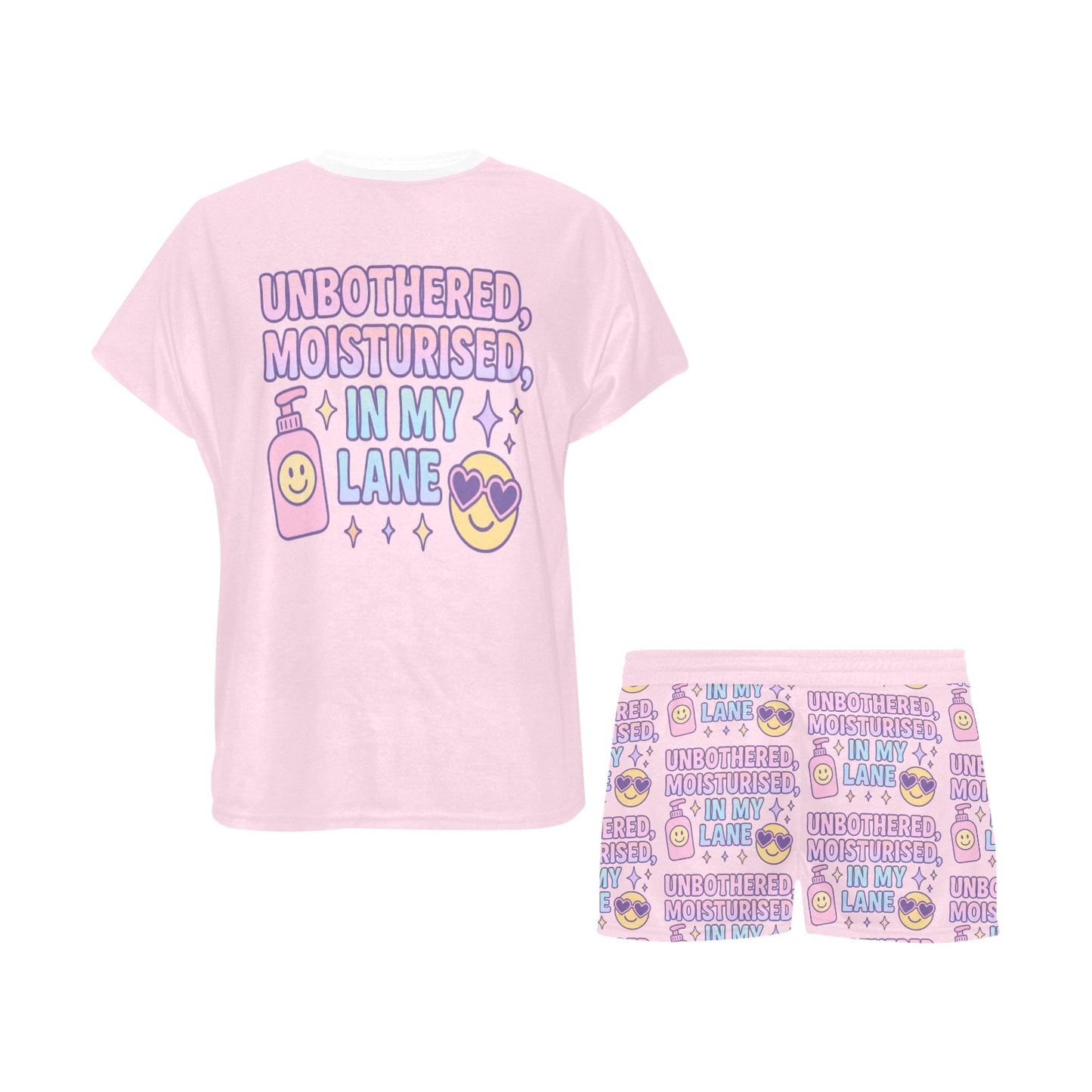 Short Pajama Set - Unbothered, Moisturized, In My Lane