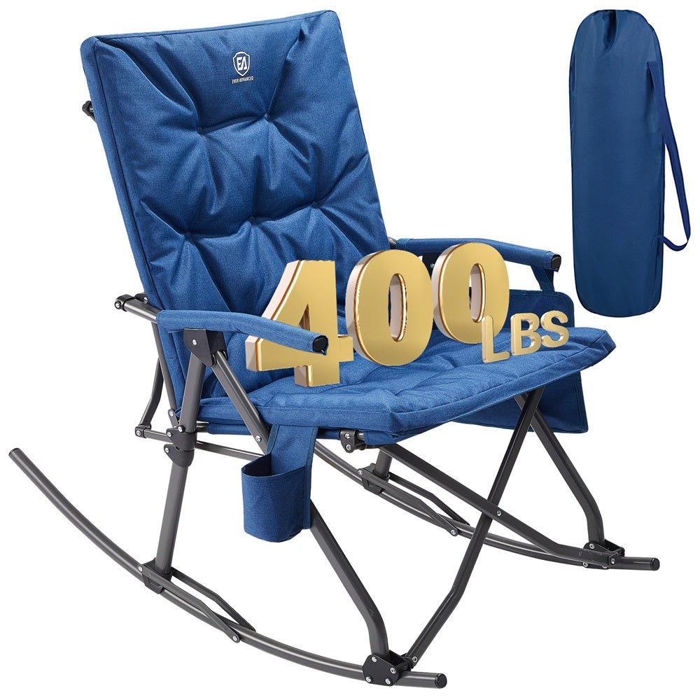EVER ADVANCED Collapsible Patio Rocking Camping Chair