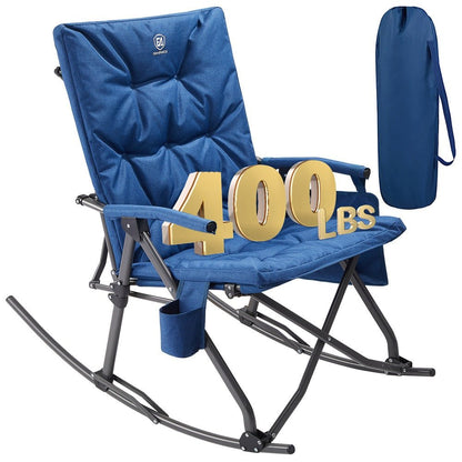 EVER ADVANCED Collapsible Patio Rocking Camping Chair