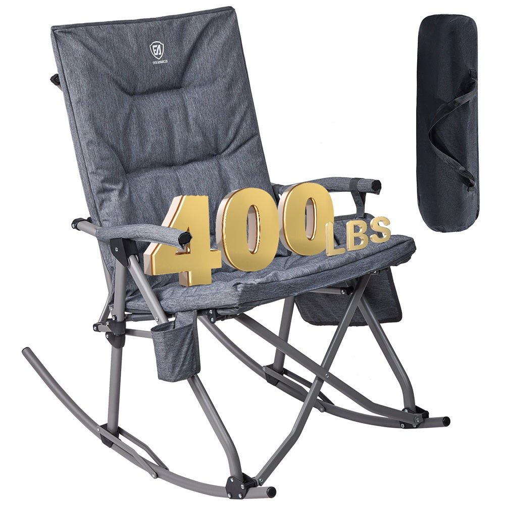 EVER ADVANCED Collapsible Patio Rocking Camping Chair