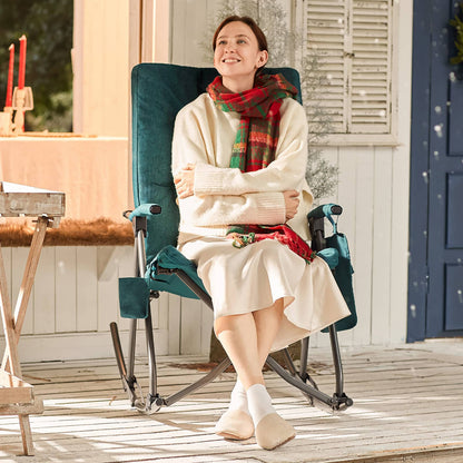 EVER ADVANCED Collapsible Patio Rocking Camping Chair