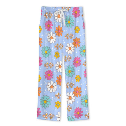Long Pajama Set - Blue Flowers