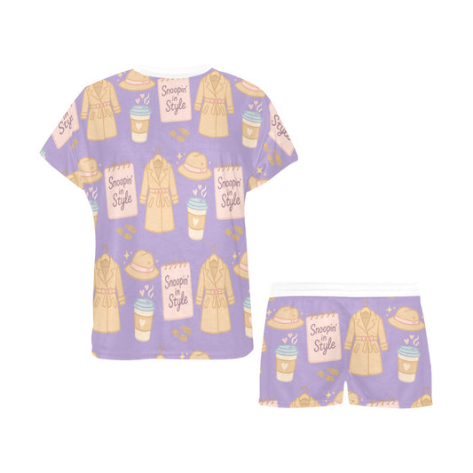 Short Pajama Set - Snoopin In Style