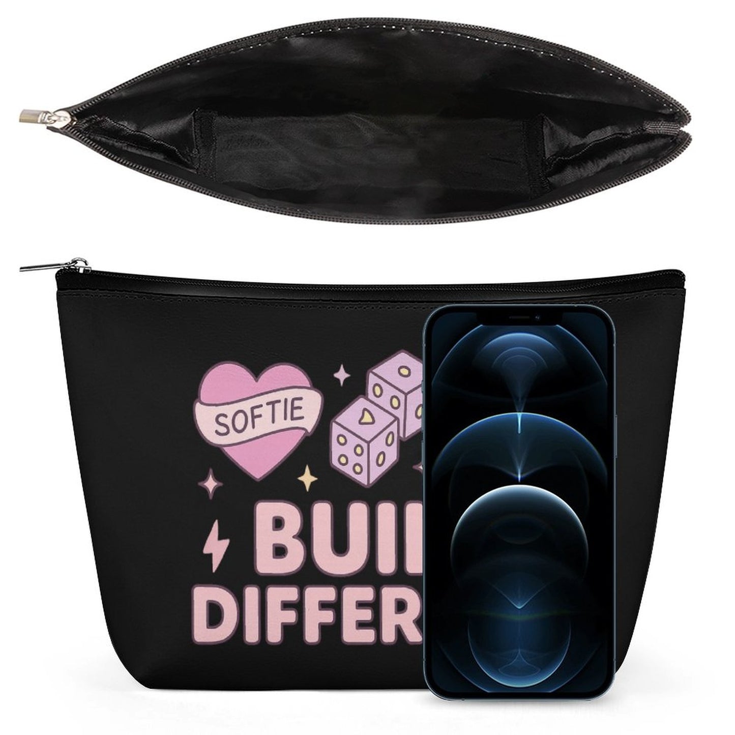Cosmetic Bag - Black - Built Different