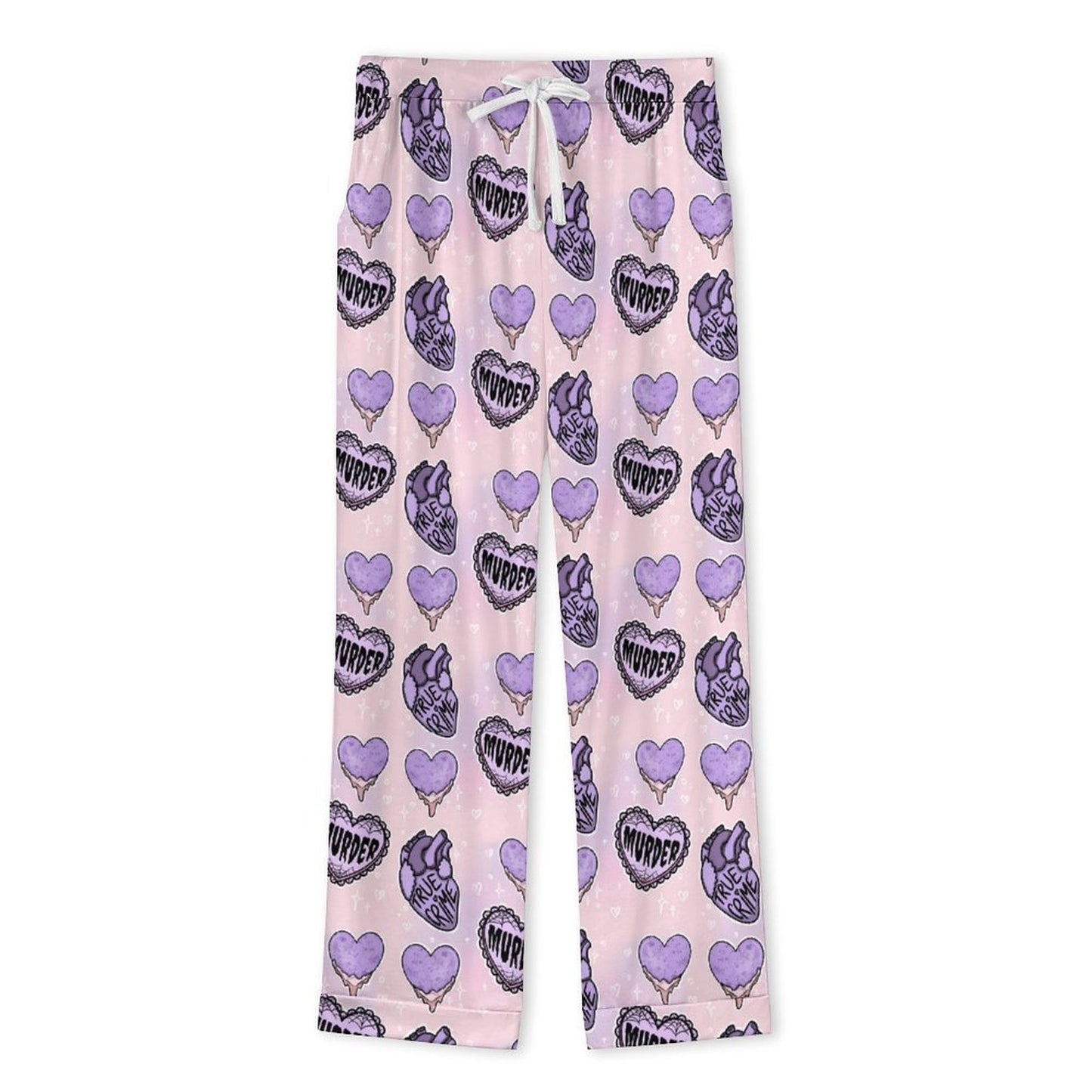 Long Pajama Sets - Purple Murder Hearts