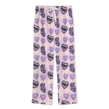 Long Pajama Sets - Purple Murder Hearts