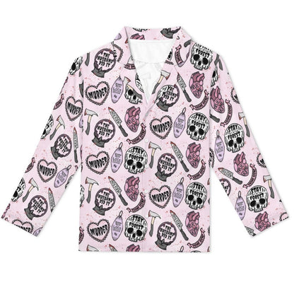 Long Pajama Set - Light Pink True Crime Junkie