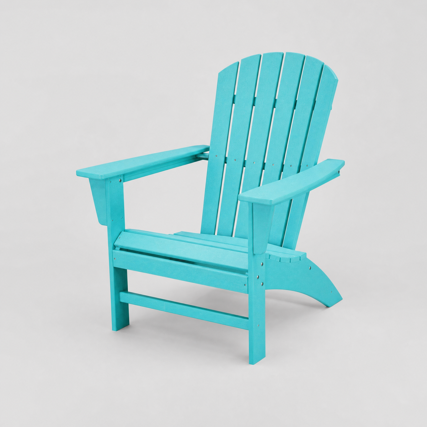 Grant Park Traditional Curveback White Plastic Outdoor Patio Adirondack Chair (Set of 1)