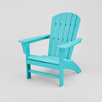 Grant Park Traditional Curveback White Plastic Outdoor Patio Adirondack Chair (Set of 1)