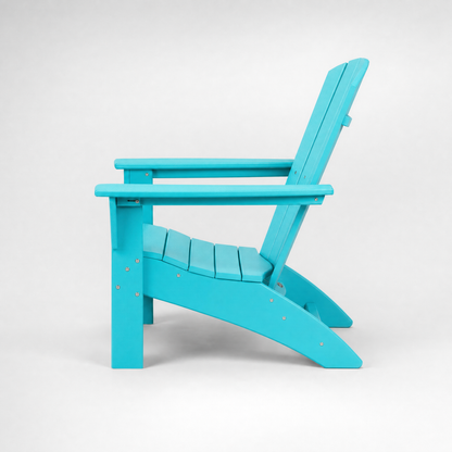 Grant Park Traditional Curveback White Plastic Outdoor Patio Adirondack Chair (Set of 1)