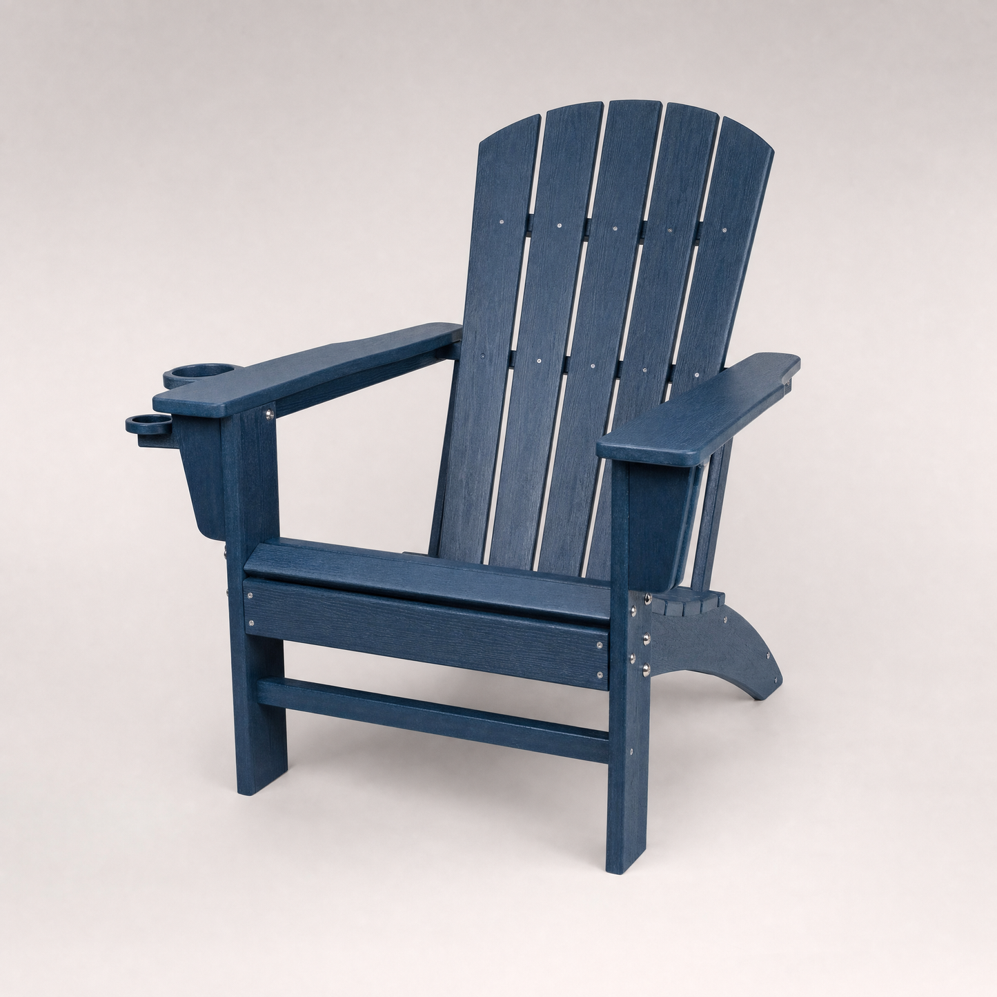 Grant Park Traditional Curveback White Plastic Outdoor Patio Adirondack Chair (Set of 1)