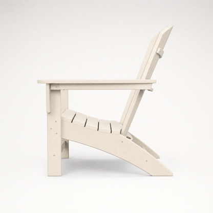Grant Park Traditional Curveback White Plastic Outdoor Patio Adirondack Chair (Set of 1)