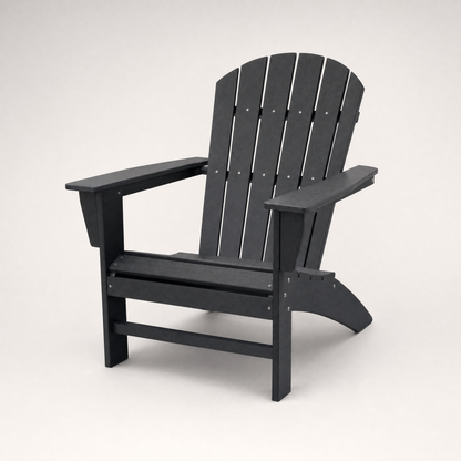 Grant Park Traditional Curveback White Plastic Outdoor Patio Adirondack Chair (Set of 1)