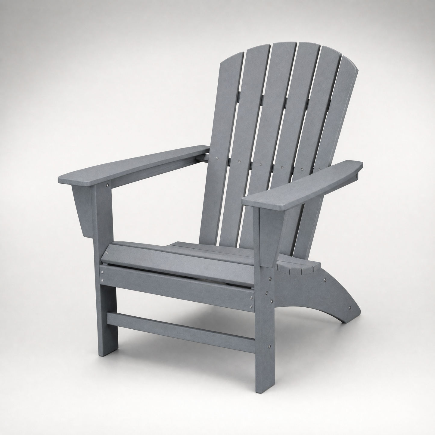 Grant Park Traditional Curveback White Plastic Outdoor Patio Adirondack Chair (Set of 1)