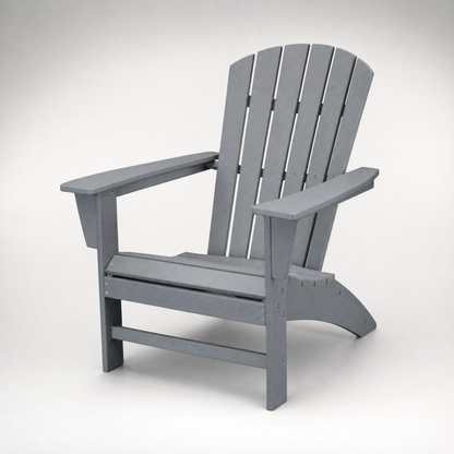Grant Park Traditional Curveback White Plastic Outdoor Patio Adirondack Chair (Set of 1)