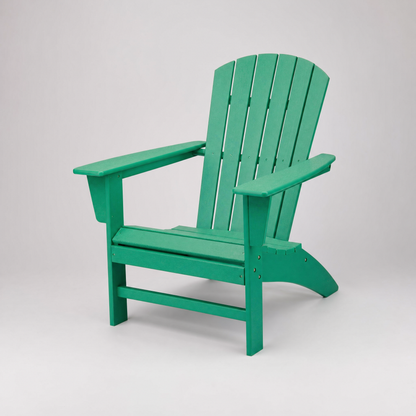 Grant Park Traditional Curveback White Plastic Outdoor Patio Adirondack Chair (Set of 1)