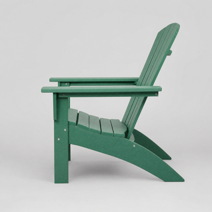Grant Park Traditional Curveback White Plastic Outdoor Patio Adirondack Chair (Set of 1)