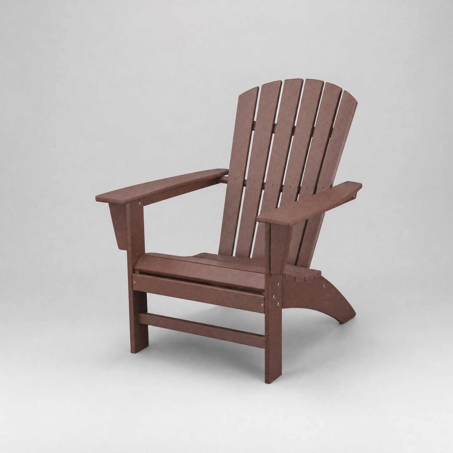 Grant Park Traditional Curveback White Plastic Outdoor Patio Adirondack Chair (Set of 1)