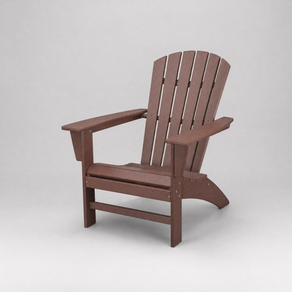 Grant Park Traditional Curveback White Plastic Outdoor Patio Adirondack Chair (Set of 1)