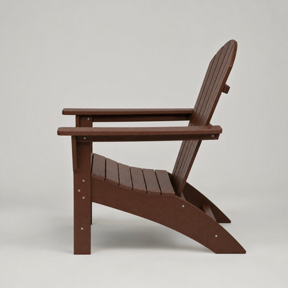 Grant Park Traditional Curveback White Plastic Outdoor Patio Adirondack Chair (Set of 1)