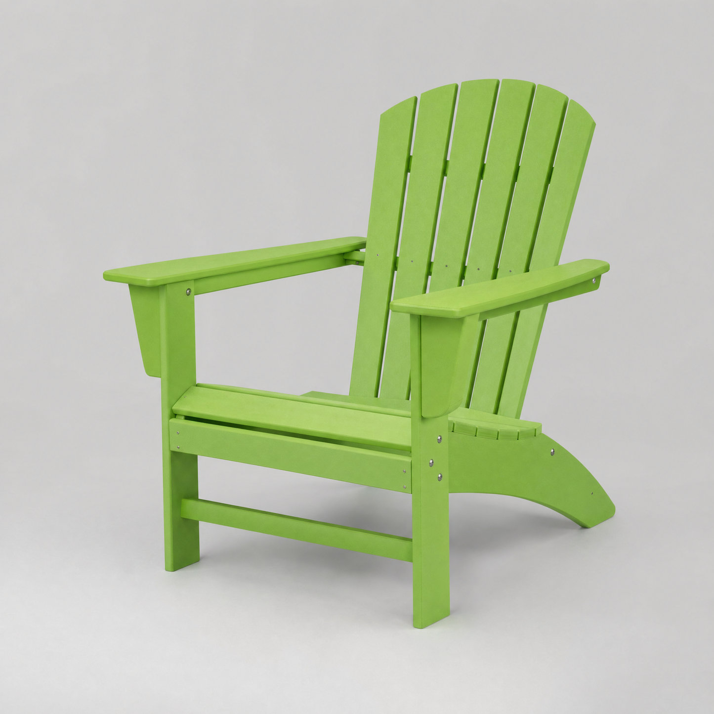 Grant Park Traditional Curveback White Plastic Outdoor Patio Adirondack Chair (Set of 1)