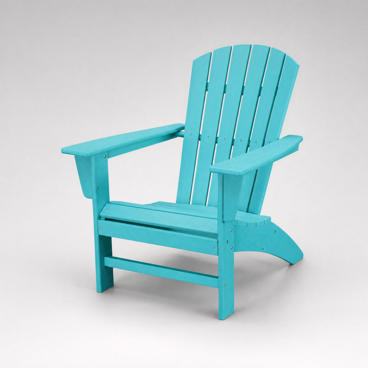 Grant Park Traditional Curveback White Plastic Outdoor Patio Adirondack Chair (Set of 1)