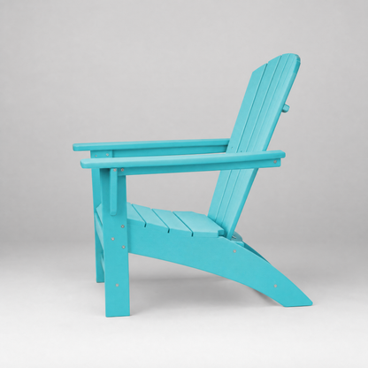 Grant Park Traditional Curveback White Plastic Outdoor Patio Adirondack Chair (Set of 1)