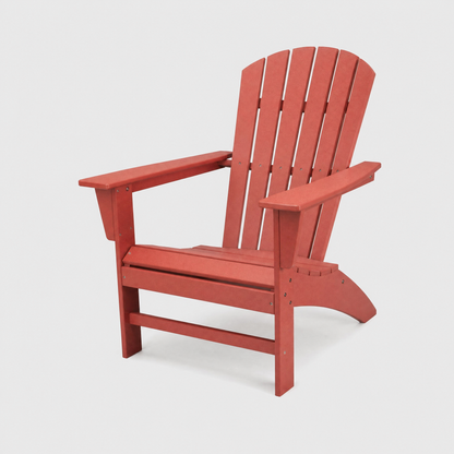 Grant Park Traditional Curveback White Plastic Outdoor Patio Adirondack Chair (Set of 1)