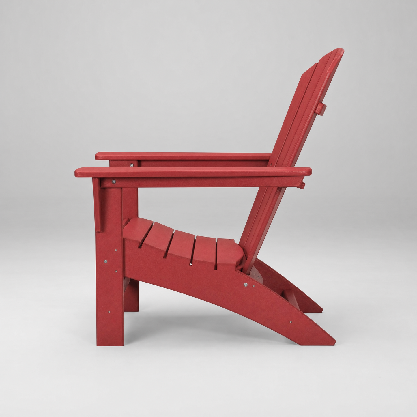 Grant Park Traditional Curveback White Plastic Outdoor Patio Adirondack Chair (Set of 1)