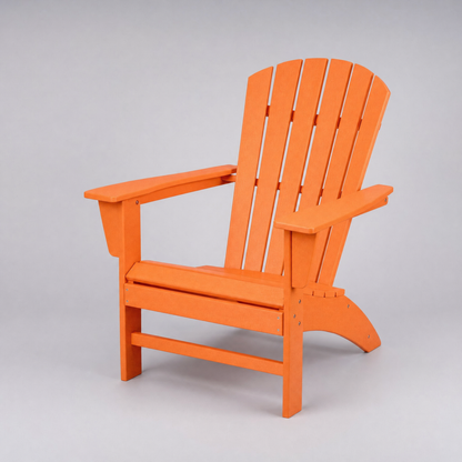 Grant Park Traditional Curveback White Plastic Outdoor Patio Adirondack Chair (Set of 1)
