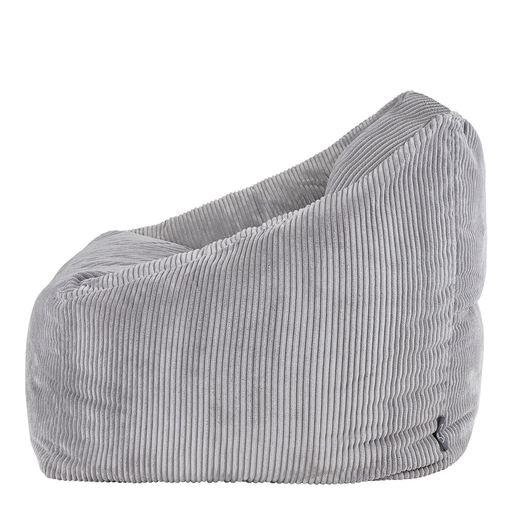 Natalia Cord Armchair Bean Bag - Grey