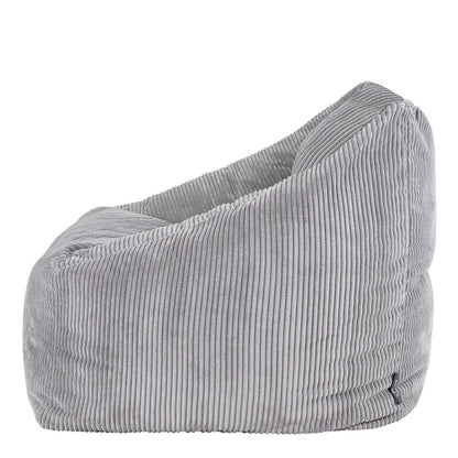 Natalia Cord Armchair Bean Bag - Grey