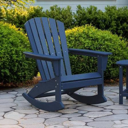 Grant Park Traditional Curveback White Plastic Outdoor Patio Adirondack Chair (Set of 1)
