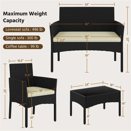 4 Piece Outdoor Reception Set