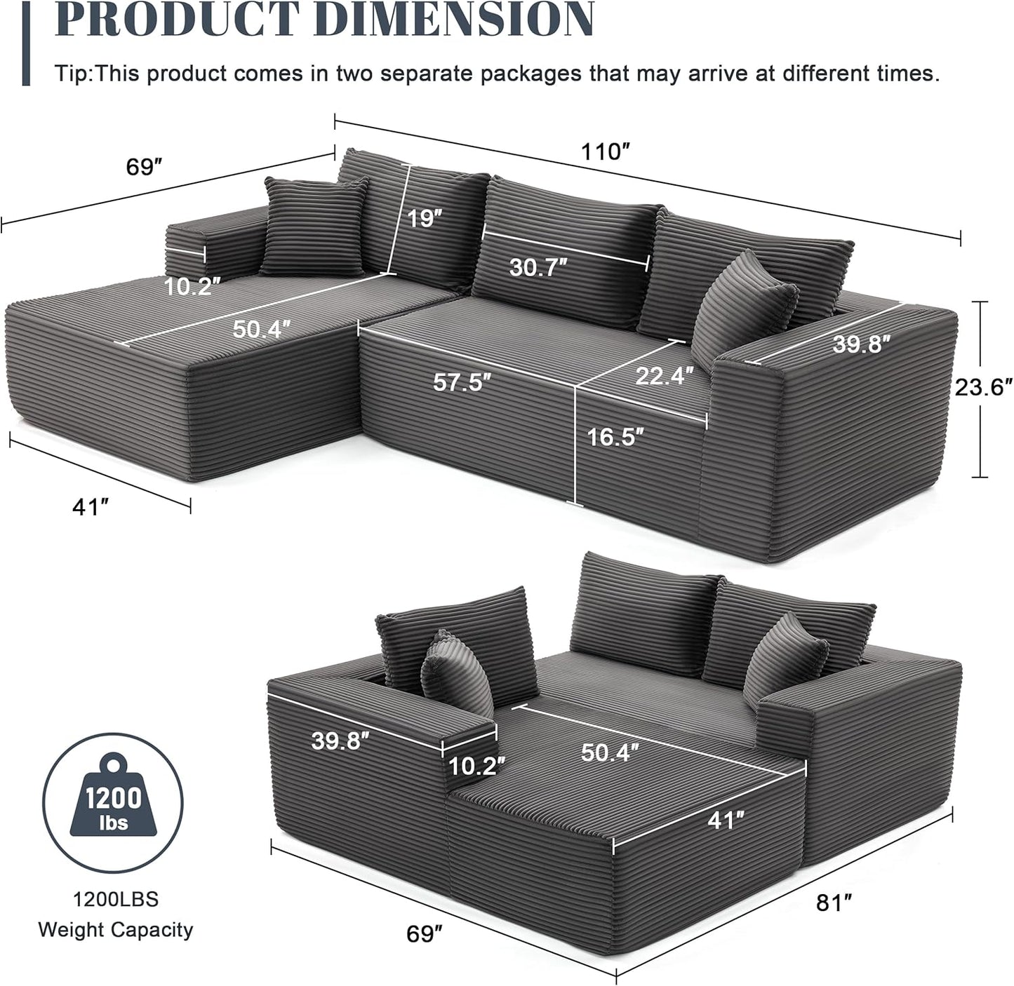 Marlow Boneless Cloud Couch "NINE"