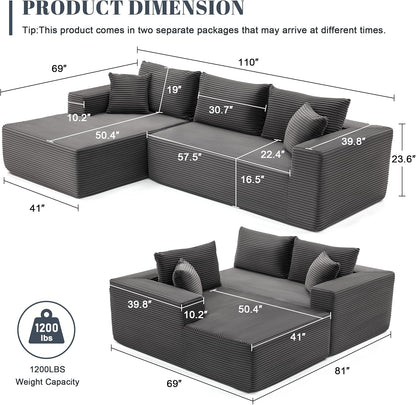 Marlow Boneless Cloud Couch "NINE"